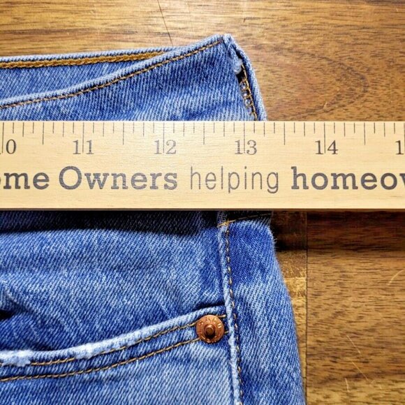 Levi's Womens Jeans Size 25 Wedgie Straight Blue High Rise Button Fly Denim Crop - Picture 3 of 15